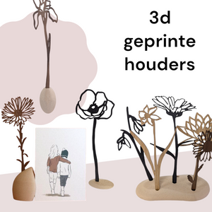 Levensbloemhouders 3d geprint  | Joeff